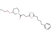 1-{3-[5-(4-phenylbutyl)-1,3,4-oxadiazol-2-yl]propanoyl}-3-propoxypiperidine