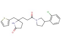 5-{3-[3-(2-chlorophenyl)-1-pyrrolidinyl]-3-oxopropyl}-5-(2-thienylmethyl)-2-pyrrolidinone