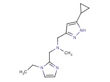 1-(5-cyclopropyl-1H-pyrazol-3-yl)-N-[(1-ethyl-1H-imidazol-2-yl)methyl]-N-methylmethanamine