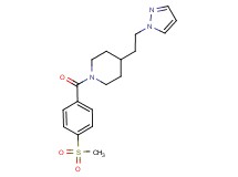 1-[4-(methylsulfonyl)benzoyl]-4-[2-(1H-pyrazol-1-yl)ethyl]piperidine