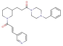 1-benzyl-4-(3-{1-[(2E)-3-(3-pyridinyl)-2-propenoyl]-3-piperidinyl}propanoyl)piperazine