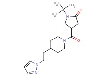 1-tert-butyl-4-({4-[2-(1H-pyrazol-1-yl)ethyl]-1-piperidinyl}carbonyl)-2-pyrrolidinone