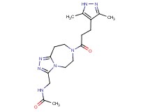 N-({7-[3-(3,5-dimethyl-1H-pyrazol-4-yl)propanoyl]-6,7,8,9-tetrahydro-5H-[1,2,4]triazolo[4,3-d][1,4]diazepin-3-yl}methyl)acetamide