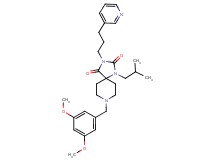 8-(3,5-dimethoxybenzyl)-1-isobutyl-3-[3-(3-pyridinyl)propyl]-1,3,8-triazaspiro[4.5]decane-2,4-dione