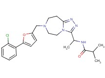 N-[1-(7-{[5-(2-chlorophenyl)-2-furyl]methyl}-6,7,8,9-tetrahydro-5H-[1,2,4]triazolo[4,3-d][1,4]diazepin-3-yl)ethyl]-2-methylpropanamide