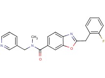 2-(2-fluorobenzyl)-N-methyl-N-(3-pyridinylmethyl)-1,3-benzoxazole-6-carboxamide