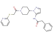 2-phenyl-N-(1-{1-[(2-pyridinylthio)acetyl]-4-piperidinyl}-1H-pyrazol-5-yl)acetamide