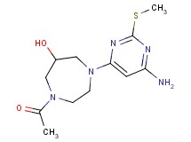 1-acetyl-4-[6-amino-2-(methylthio)-4-pyrimidinyl]-1,4-diazepan-6-ol