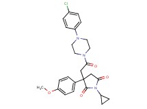3-{2-[4-(4-chlorophenyl)-1-piperazinyl]-2-oxoethyl}-1-cyclopropyl-3-(4-methoxyphenyl)-2,5-pyrrolidinedione