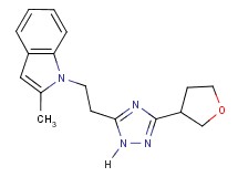 2-methyl-1-{2-[3-(tetrahydrofuran-3-yl)-1H-1,2,4-triazol-5-yl]ethyl}-1H-indole