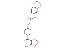 N-(2,3-dihydro-1,4-benzodioxin-6-yl)-3-{1-[(3-methyl-5,6-dihydro-1,4-dioxin-2-yl)carbonyl]-4-piperidinyl}propanamide