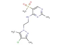 N-[2-(4-chloro-3,5-dimethyl-1H-pyrazol-1-yl)ethyl]-2-methyl-5-(methylsulfonyl)pyrimidin-4-amine