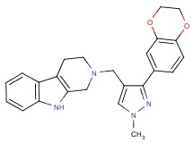 2-{[3-(2,3-dihydro-1,4-benzodioxin-6-yl)-1-methyl-1H-pyrazol-4-yl]methyl}-2,3,4,9-tetrahydro-1H-beta-carboline