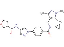 N-{1-[4-({cyclopropyl[(1,3,5-trimethyl-1H-pyrazol-4-yl)methyl]amino}carbonyl)phenyl]-1H-pyrazol-4-yl}tetrahydro-3-furancarboxamide