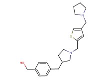 {4-[(1-{[4-(pyrrolidin-1-ylmethyl)-2-thienyl]methyl}pyrrolidin-3-yl)methyl]phenyl}methanol