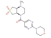 (4aR*,7aS*)-1-methyl-4-{[2-(4-morpholinyl)-5-pyrimidinyl]carbonyl}octahydrothieno[3,4-b]pyrazine 6,6-dioxide