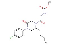 methyl {2-[2-butyl-4-(4-chlorophenyl)-5-oxo-1-piperazinyl]-2-oxoethyl}carbamate