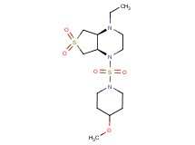 (4aR*,7aS*)-1-ethyl-4-[(4-methoxypiperidin-1-yl)sulfonyl]octahydrothieno[3,4-b]pyrazine 6,6-dioxide