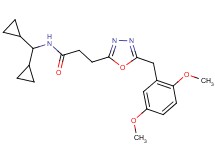 N-(dicyclopropylmethyl)-3-[5-(2,5-dimethoxybenzyl)-1,3,4-oxadiazol-2-yl]propanamide