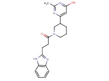 6-{1-[3-(1H-benzimidazol-2-yl)propanoyl]-3-piperidinyl}-2-methyl-4-pyrimidinol
