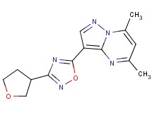 5,7-dimethyl-3-[3-(tetrahydrofuran-3-yl)-1,2,4-oxadiazol-5-yl]pyrazolo[1,5-a]pyrimidine