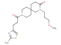 9-[3-(2-amino-1,3-thiazol-4-yl)propanoyl]-2-(3-methoxypropyl)-2,9-diazaspiro[5.5]undecan-3-one