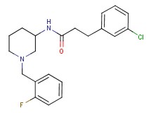 3-(3-chlorophenyl)-N-[1-(2-fluorobenzyl)-3-piperidinyl]propanamide