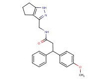 3-(4-methoxyphenyl)-3-phenyl-N-(1,4,5,6-tetrahydrocyclopenta[c]pyrazol-3-ylmethyl)propanamide
