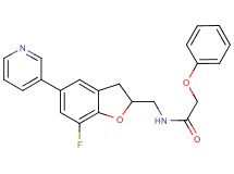 N-{[7-fluoro-5-(3-pyridinyl)-2,3-dihydro-1-benzofuran-2-yl]methyl}-2-phenoxyacetamide