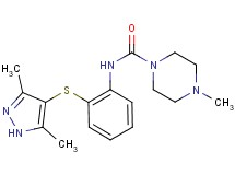 N-{2-[(3,5-dimethyl-1H-pyrazol-4-yl)thio]phenyl}-4-methylpiperazine-1-carboxamide