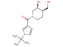(3S*,4R*)-1-[(1-tert-butyl-1H-pyrrol-3-yl)carbonyl]-4-(hydroxymethyl)-3-piperidinol