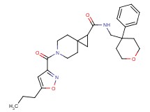 N-[(4-phenyltetrahydro-2H-pyran-4-yl)methyl]-6-[(5-propyl-3-isoxazolyl)carbonyl]-6-azaspiro[2.5]octane-1-carboxamide