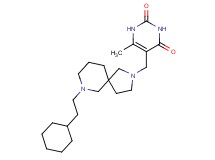 5-{[7-(2-cyclohexylethyl)-2,7-diazaspiro[4.5]dec-2-yl]methyl}-6-methyl-2,4(1H,3H)-pyrimidinedione