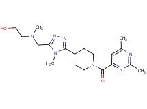 2-[[(5-{1-[(2,6-dimethylpyrimidin-4-yl)carbonyl]piperidin-4-yl}-4-methyl-4H-1,2,4-triazol-3-yl)methyl](methyl)amino]ethanol