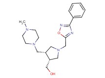 {(3R*,4R*)-4-[(4-methylpiperazin-1-yl)methyl]-1-[(3-phenyl-1,2,4-oxadiazol-5-yl)methyl]pyrrolidin-3-yl}methanol