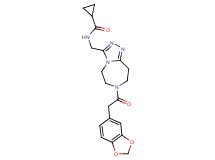 N-({7-[2-(1,3-benzodioxol-5-yl)acetyl]-6,7,8,9-tetrahydro-5H-[1,2,4]triazolo[4,3-d][1,4]diazepin-3-yl}methyl)cyclopropanecarboxamide