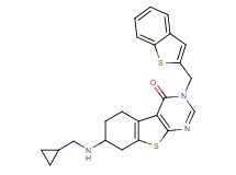 3-(1-benzothien-2-ylmethyl)-7-[(cyclopropylmethyl)amino]-5,6,7,8-tetrahydro[1]benzothieno[2,3-d]pyrimidin-4(3H)-one