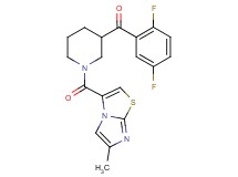 (2,5-difluorophenyl){1-[(6-methylimidazo[2,1-b][1,3]thiazol-3-yl)carbonyl]-3-piperidinyl}methanone