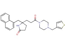5-(1-naphthylmethyl)-5-{3-oxo-3-[4-(3-thienylmethyl)-1-piperazinyl]propyl}-2-pyrrolidinone