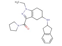 N-(2,3-dihydro-1H-inden-2-yl)-1-ethyl-3-(1-pyrrolidinylcarbonyl)-4,5,6,7-tetrahydro-1H-indazol-5-amine