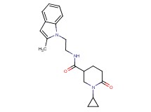 1-cyclopropyl-N-[2-(2-methyl-1H-indol-1-yl)ethyl]-6-oxo-3-piperidinecarboxamide