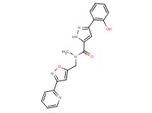 3-(2-hydroxyphenyl)-N-methyl-N-{[3-(2-pyridinyl)-5-isoxazolyl]methyl}-1H-pyrazole-5-carboxamide
