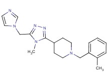 4-[5-(1H-imidazol-1-ylmethyl)-4-methyl-4H-1,2,4-triazol-3-yl]-1-(2-methylbenzyl)piperidine