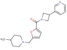 3-(1-{5-[(4-methyl-1-piperidinyl)methyl]-2-furoyl}-3-azetidinyl)pyridine