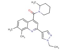 2-(1-ethyl-1H-pyrazol-4-yl)-7,8-dimethyl-4-[(2-methylpiperidin-1-yl)carbonyl]quinoline