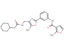 N-[3-(4-{[(cyclohexylacetyl)amino]methyl}-5-methyl-1,3-oxazol-2-yl)phenyl]-2-methyl-3-furamide