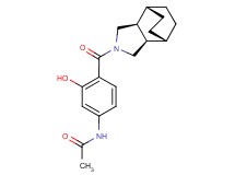 N-{4-[(1R*,2R*,6S*,7S*)-4-azatricyclo[5.2.2.0~2,6~]undec-4-ylcarbonyl]-3-hydroxyphenyl}acetamide