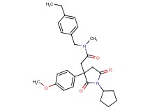 2-[1-cyclopentyl-3-(4-methoxyphenyl)-2,5-dioxo-3-pyrrolidinyl]-N-(4-ethylbenzyl)-N-methylacetamide