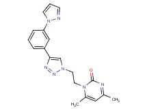 4,6-dimethyl-1-(2-{4-[3-(1H-pyrazol-1-yl)phenyl]-1H-1,2,3-triazol-1-yl}ethyl)pyrimidin-2(1H)-one