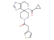 5-(cyclopropylcarbonyl)-1'-(3-thienylacetyl)-1,5,6,7-tetrahydrospiro[imidazo[4,5-c]pyridine-4,4'-piperidine]